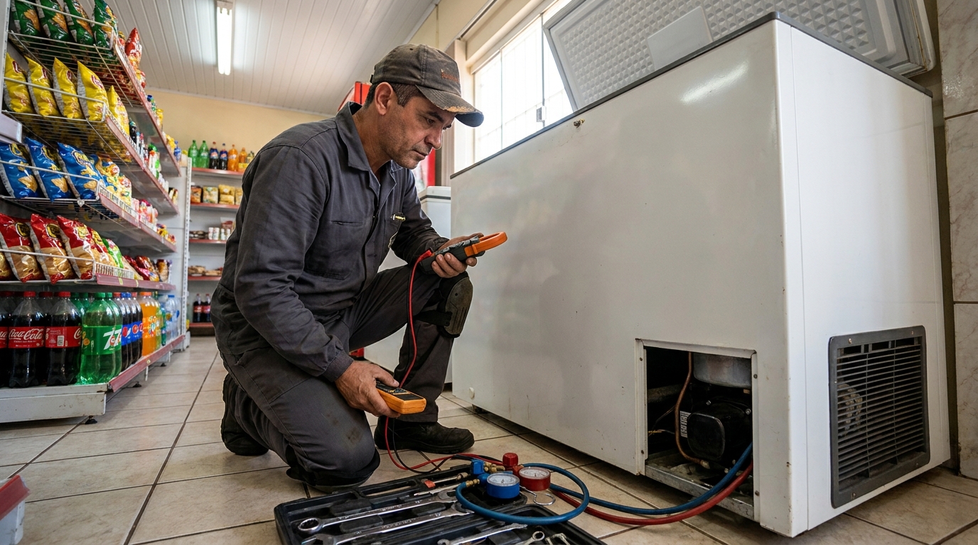 Conserto de placa eletrônica de freezer no Centro, Itajaí‑SC